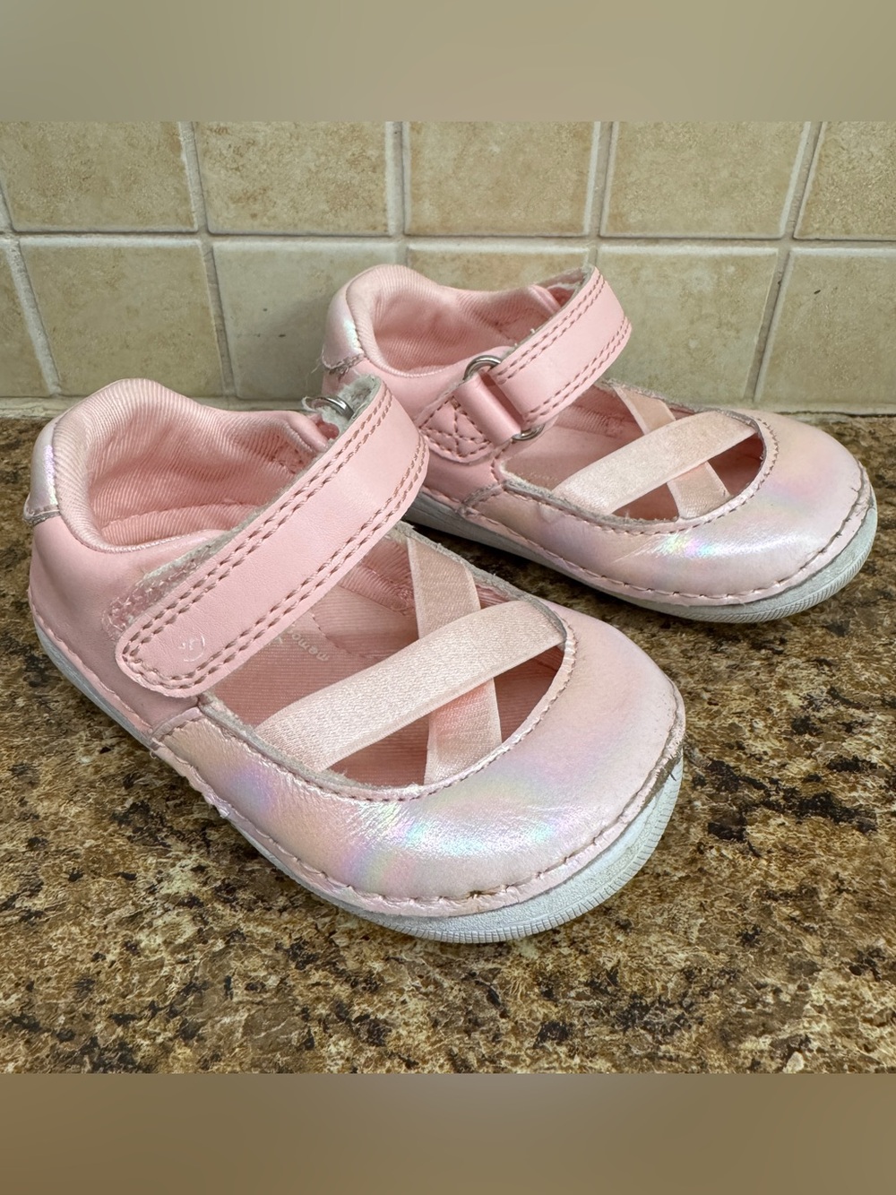 Stride Rite Theresa Size 4 Soft Motion Toddler Mary Janes Pink First Walker
